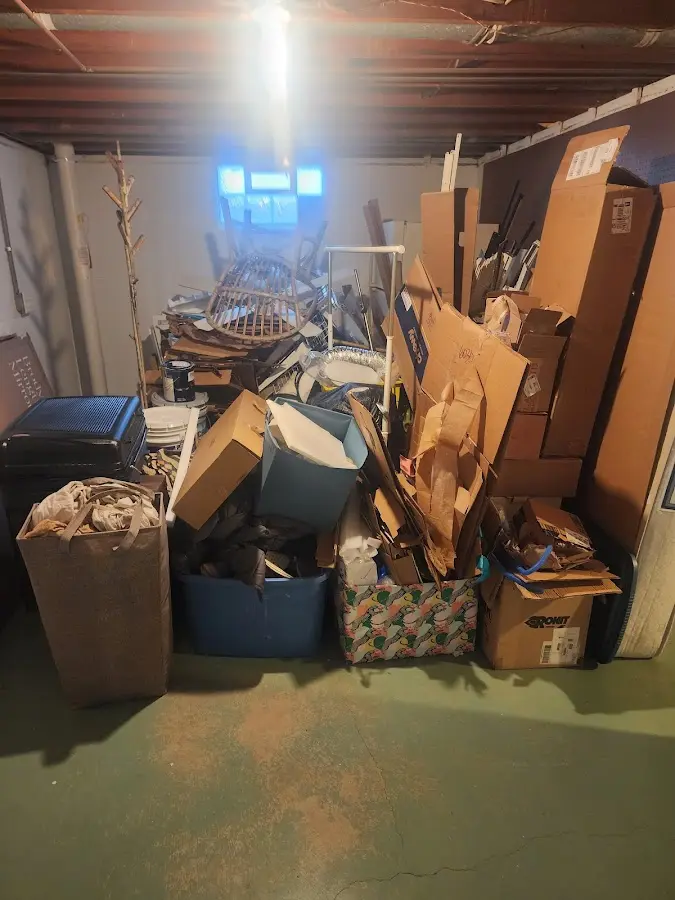 Roll-off dumpster container at job site for Yard Waste Dumpster Rental in Thomas